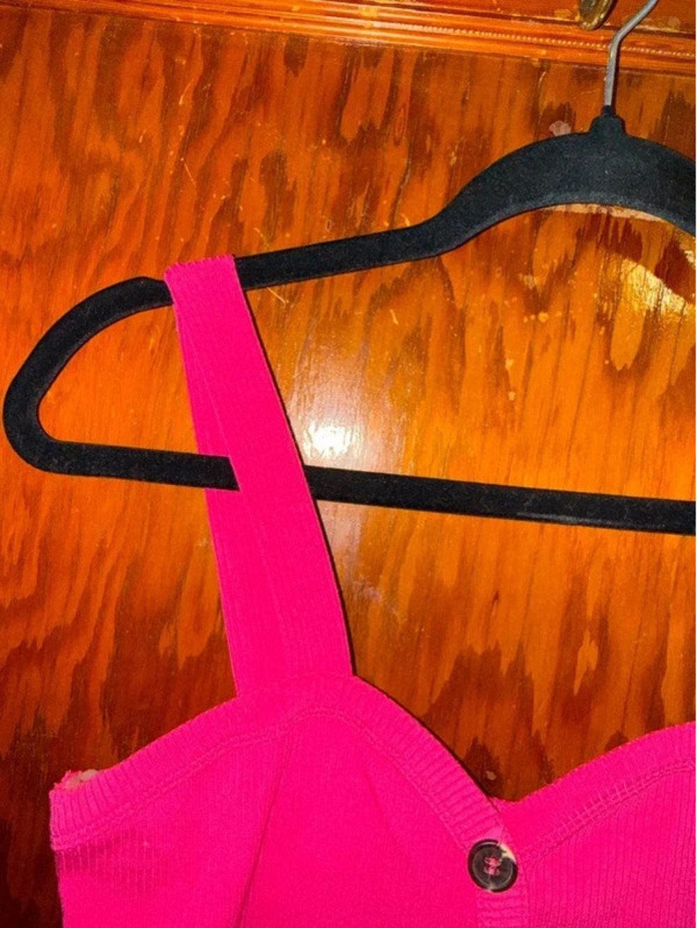Hot Pink Ribbed Bodycon Dress - Medium - Picture 12 of 15